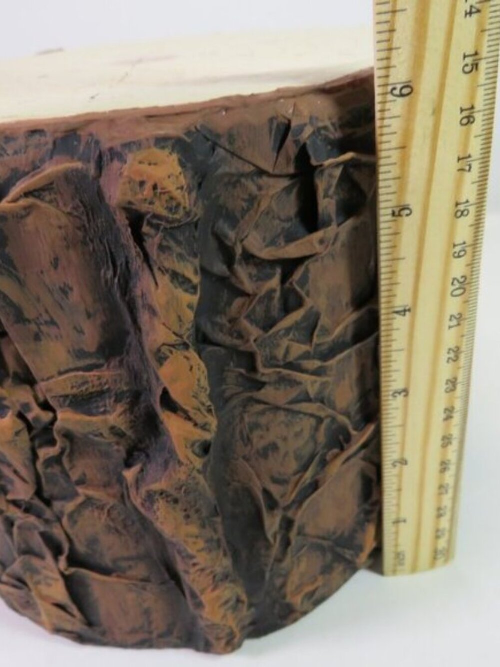 Handcrafted Rustic Tree Log Trunk Display Riser Woodland Faux Stump Decor Stand - Picture 11 of 12